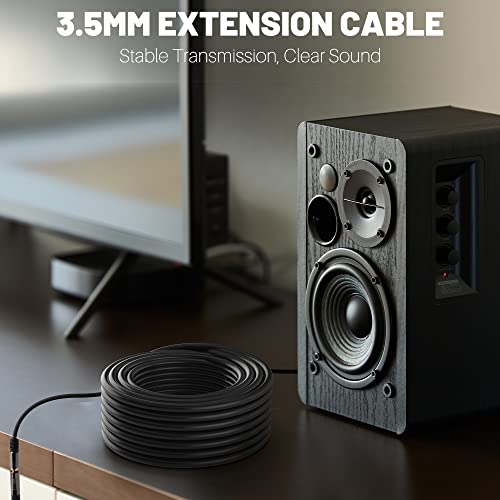 3.5 mm Uzatma Kablosu 100 Feet, Uzun Erkek-Dişi Yardımcı Ses Stereo Kablosu, Kulaklık Uzatma Kablosu, Hi-Fi Ses,