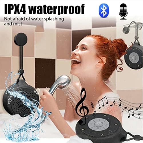 JHWSX Banyo Duş Hoparlör Taşınabilir Su Geçirmez Bluetooth Hoparlörler Kablosuz Ses Kutusu için Açık Binmek, Mikrofon
