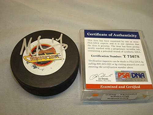 Alexandre Burrows, Vancouver Canucks Hokey Diski İmzasını İmzaladı PSA / DNA COA 1B İmzalı NHL Diskleri