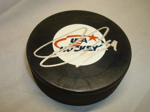 Bobby Ryan İmzalı ABD Hokey Diski Takımı İmzalı PSA / DNA COA 1A-İmzalı NHL Diskleri