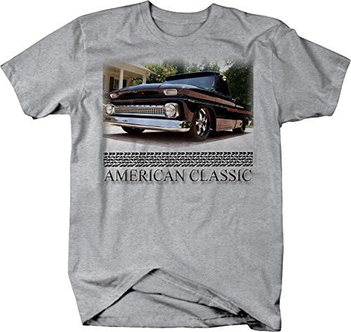 Amerikan Klasik Kas Araba C10 Siyah & Krom Kamyon 1960-66 T Gömlek Erkekler için