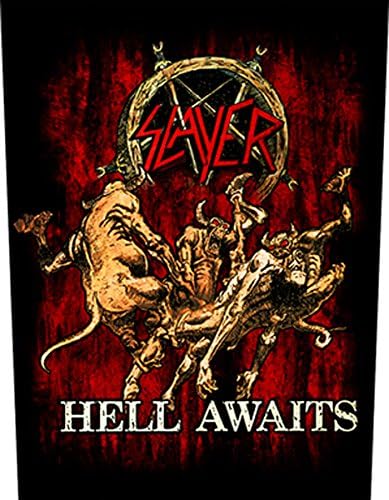 XLG Slayer Cehennem Bekliyor Geri Yama Thrash Metal Müzik Ceket Aplike Dikmek