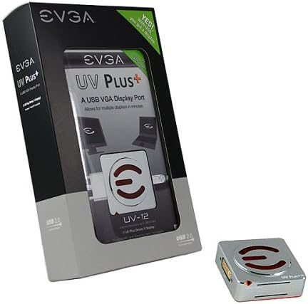 1400x1050 Çözünürlüğe Kadar Destekleyen Çoklu Ekranlar için EVGA 100-U2-UV12-A1 UV Plus USB VGA Adaptörü (Beyaz)