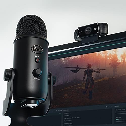 Logitech Yaratıcıları Pro Streamer Paketi Mavi Yeti usb'li mikrofon ve Logitech C922 Pro HD Webcam